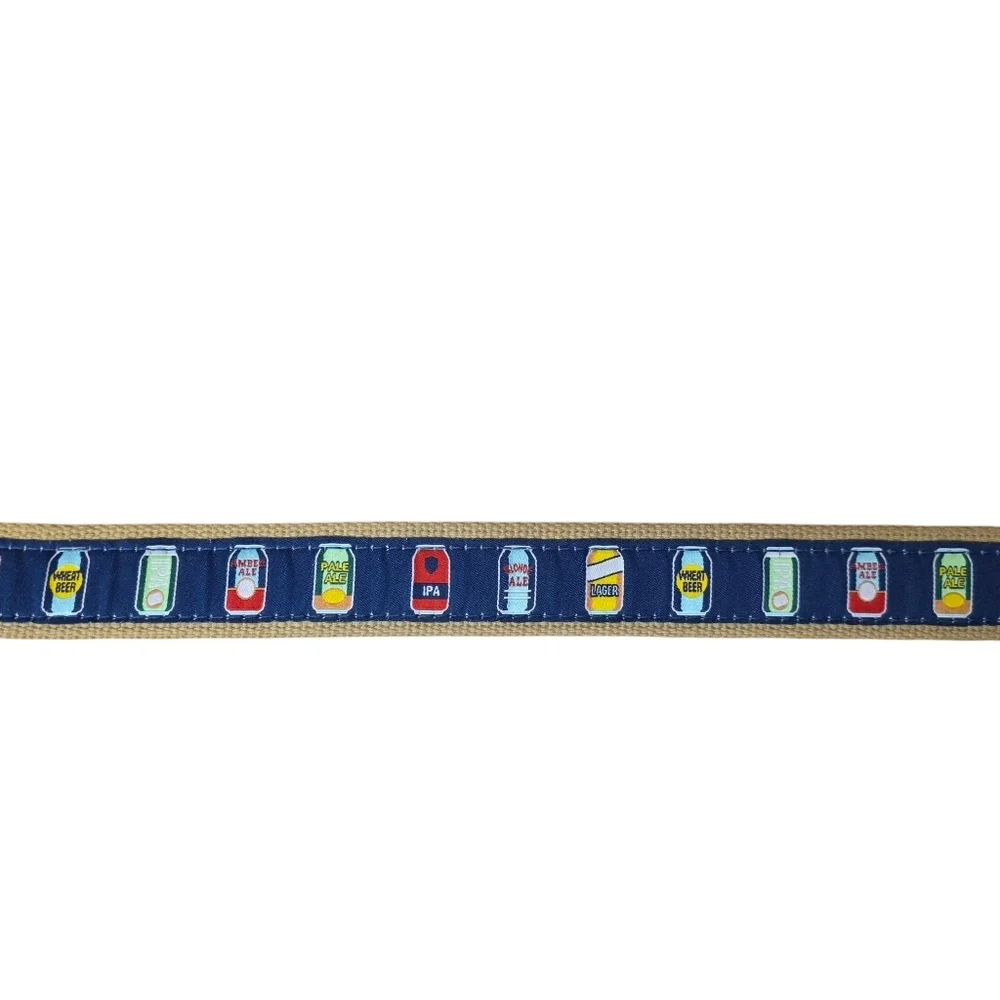 Palmetto Moon Mens Zep Pro Beer Cans Ribbon Belt USA Size 40